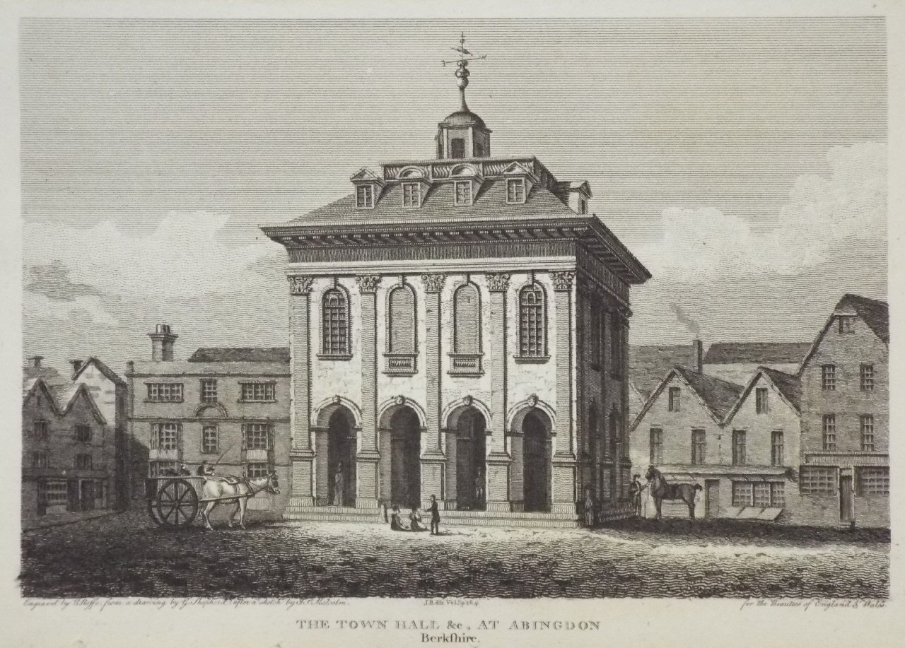 Print - The Town Hall &c, at Abingdon Berkshire. - Shepherd